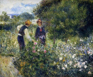 Pierre Auguste Renoir Painting - enoir picking flowers Pierre Auguste Renoir